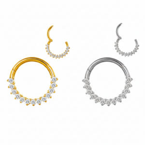 Aro Clicker Titanio Circonitas