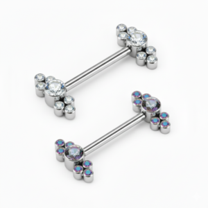 Barbell Titanio con Circonitas