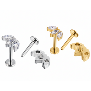 Labret Titanio 3 circonitas