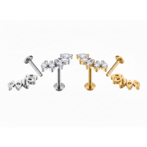 Labret Titanio 5 circonitas