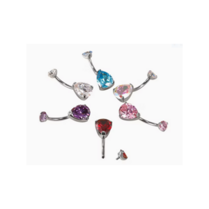 Navel Banana Bell Titanio Joya Triangular Colores